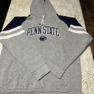 Pro Edge Gray and Navy Penn State Men's Hoodie XL